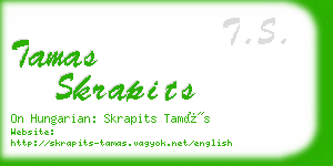 tamas skrapits business card